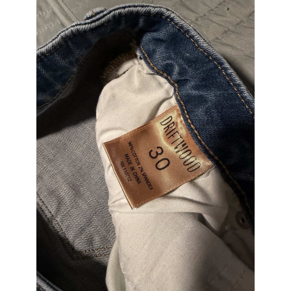 Driftwood Kelly Jeans Womens 30 Floral Embroidered Bootcut Blue Stretch Boho - Picture 11 of 13